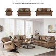 Bowery Hill Modern / Contemporary Faux Leather Brown Finish Sofa
