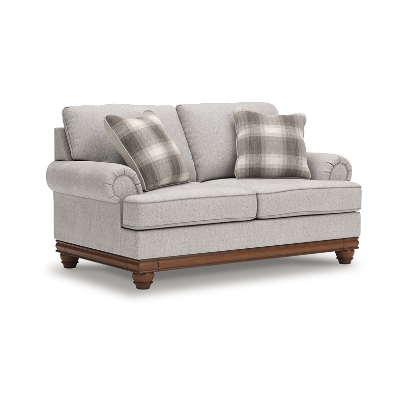 Bowery Hill Modern / Contemporary Polyester Beige Finish Loveseat