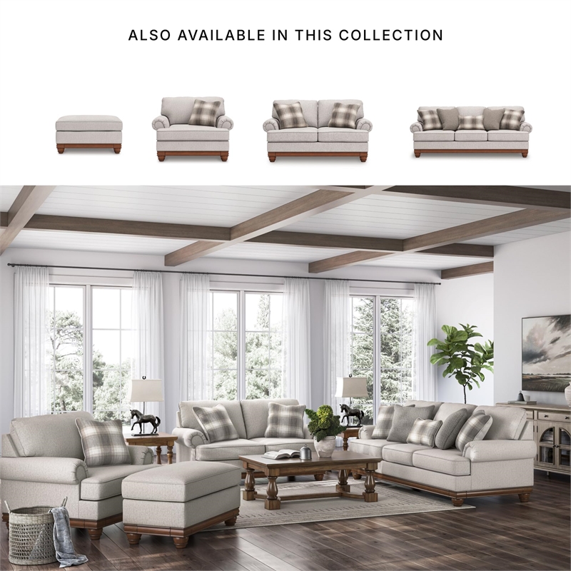 Bowery Hill Modern / Contemporary Polyester Beige Finish Sofa