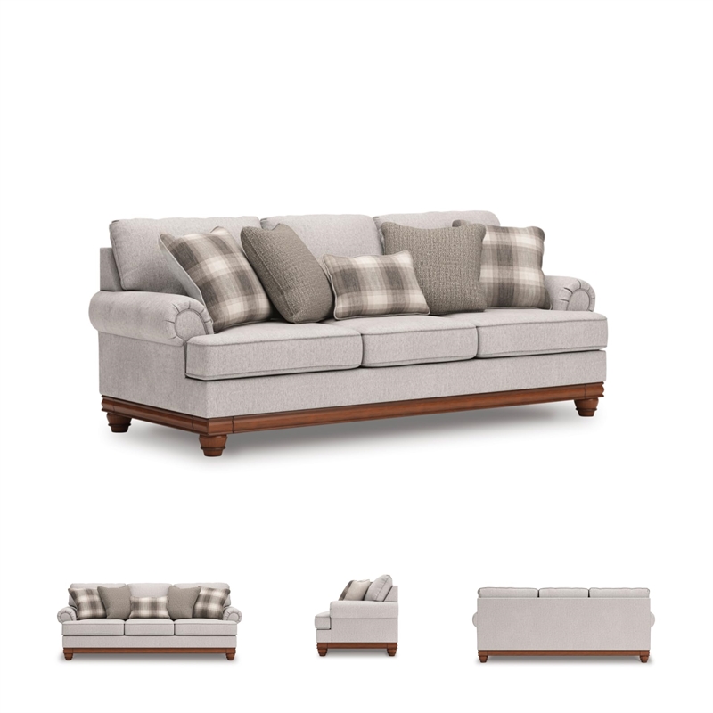 Bowery Hill Modern / Contemporary Polyester Beige Finish Sofa