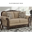 Bowery Hill Modern / Contemporary Polyester Brown Finish Loveseat