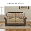 Bowery Hill Modern / Contemporary Polyester Brown Finish Loveseat