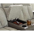 Bowery Hill Contemporary Faux Leather Gray Power Reclining Loveseat