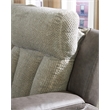 Bowery Hill Contemporary Faux Leather Gray Power Reclining Loveseat