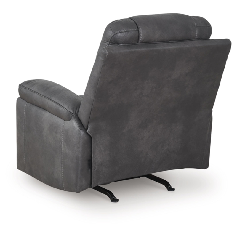 Bowery Hill Modern / Contemporary Faux Leather Gray Finish Recliner