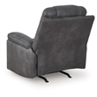 Bowery Hill Modern / Contemporary Faux Leather Gray Finish Recliner