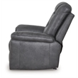 Bowery Hill Modern / Contemporary Faux Leather Gray Finish Recliner