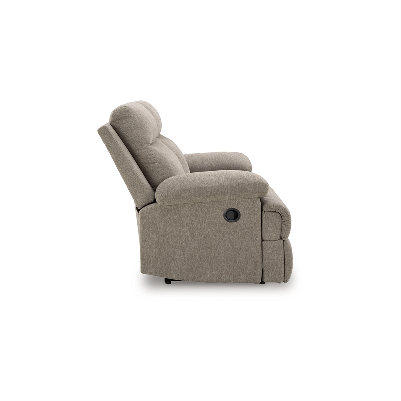 Bowery Hill Modern / Contemporary Polyester Beige Reclining Loveseat