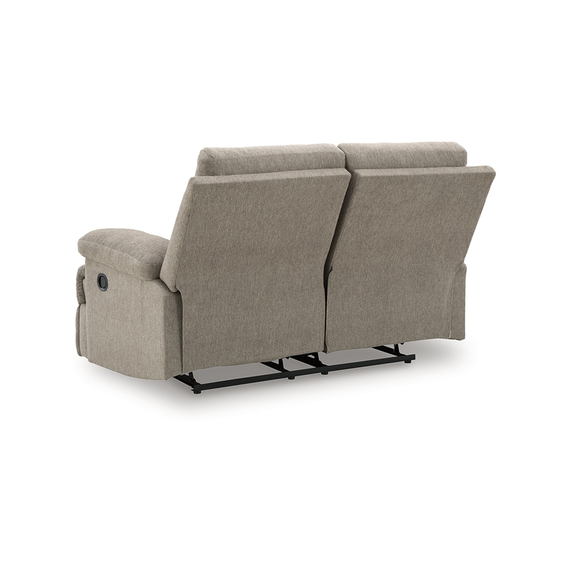 Bowery Hill Modern / Contemporary Polyester Beige Reclining Loveseat