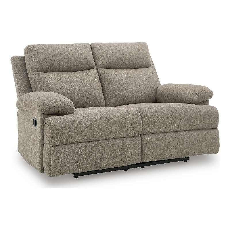 Bowery Hill Modern / Contemporary Polyester Beige Reclining Loveseat