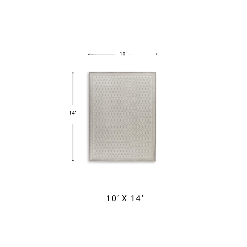 Bowery Hill Modern / Contemporary Wool Gray Finish Extra Large Rug