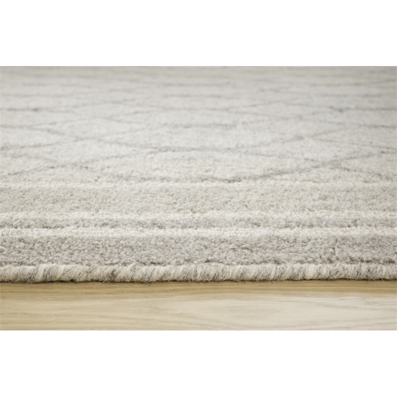 Bowery Hill Modern / Contemporary Wool Gray Finish Extra Large Rug