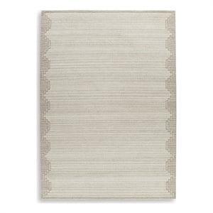 Bowery Hill Modern / Contemporary Wool Beige Extra Large Rug