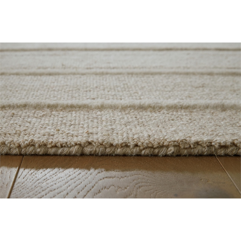 Bowery Hill Modern / Contemporary Wool Beige Extra Large Rug