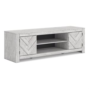 Bowery Hill Contemporary Engineered Wood White 71&quot TV Stand for TVs up to 81&quot