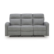 Bowery Hill Contemporary Polyester Gray Finish Reclining Sofa
