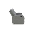 Bowery Hill Contemporary Polyester Gray Finish Reclining Sofa