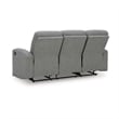 Bowery Hill Contemporary Polyester Gray Finish Reclining Sofa
