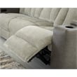 Bowery Hill Contemporary Faux Leather Gray Finish Power Reclining Sofa
