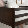 Bowery Hill Solid Rubberwood Espresso Low Profile Twin Bunk Bed