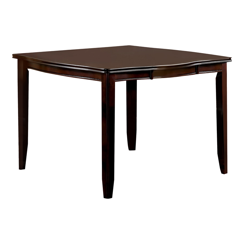 Bowery Hill Transitional Espresso Wood 7-Piece Counter Height Dining Set