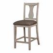 Bowery Hill Rustic 5-piece Wood Counter Dining Set in Antique White