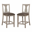 Bowery Hill Rustic 5-piece Wood Counter Dining Set in Antique White