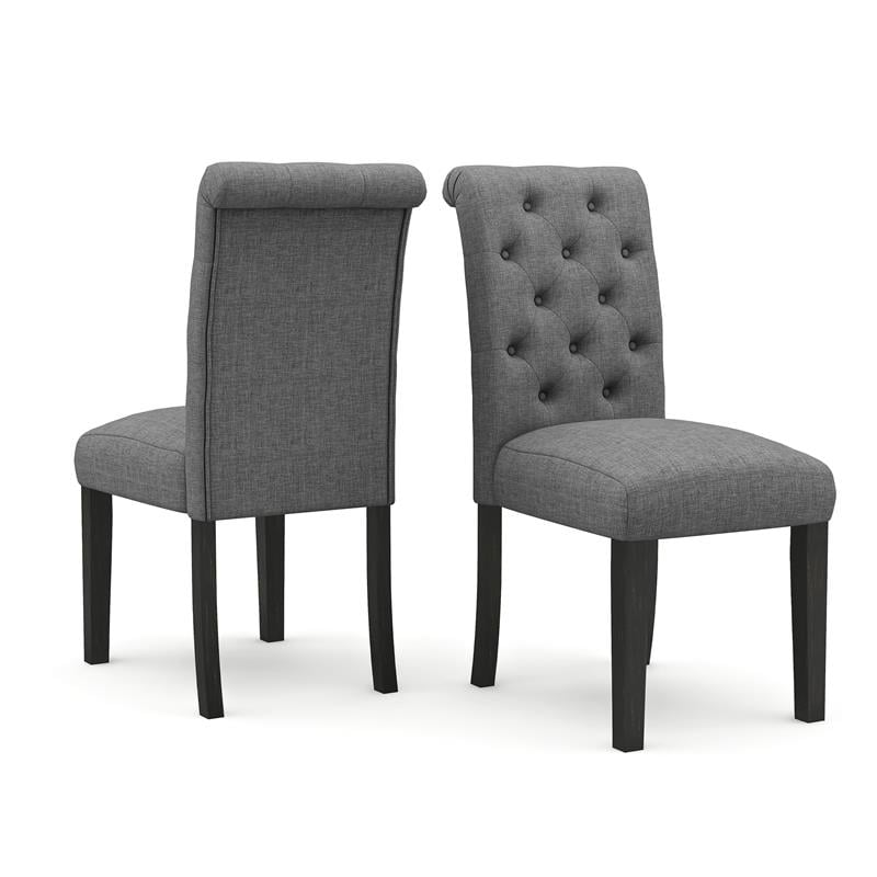 Bowery Hill Contemporary 5-Piece Metal Dining Table Set in Gun Metal and Gray