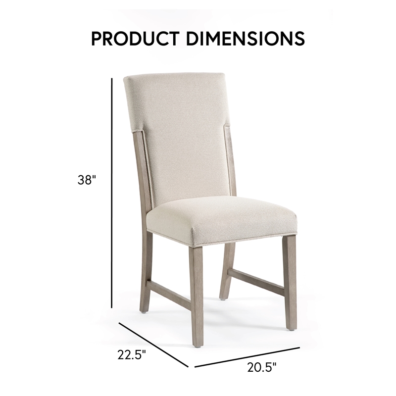 Bowery Hill Modern Farmhouse Wood 6-Piece Dining Table Set in Natural