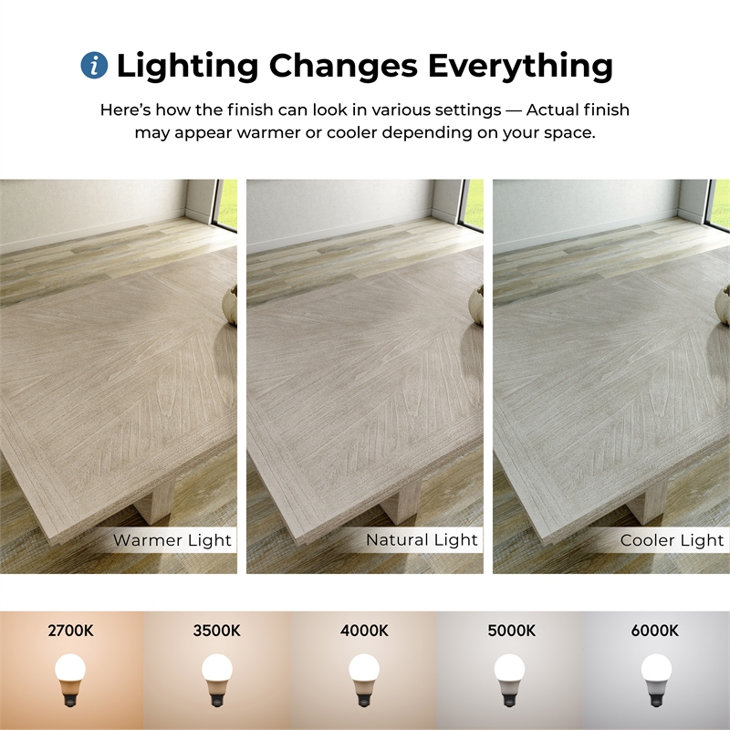 Bowery Hill Modern Farmhouse Wood 6-Piece Dining Table Set in Natural