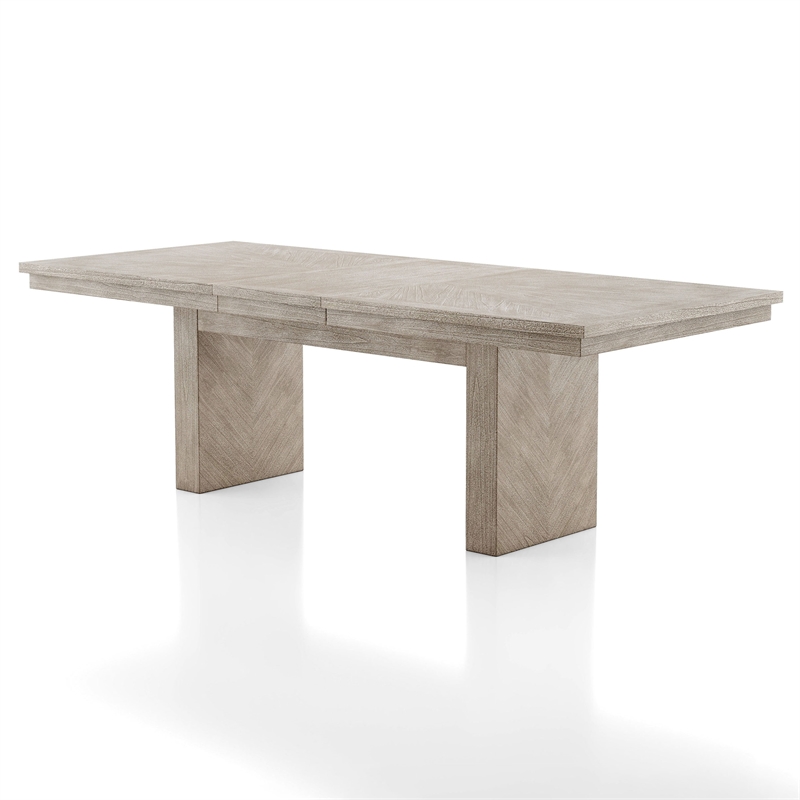 Bowery Hill Modern Farmhouse Wood 6-Piece Dining Table Set in Natural