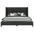 Bowery Hill Modern Upholstered Queen Bed in Charcoal Performance Charcoal