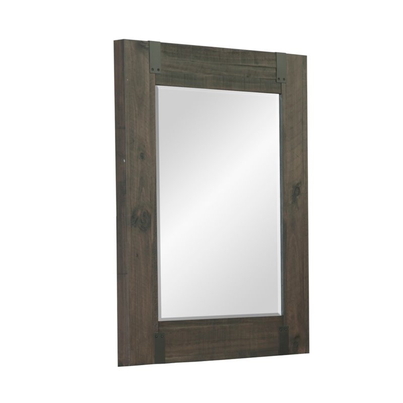 Bowery Hill Contemporary Portrait Mirror in Weathered Charcoal