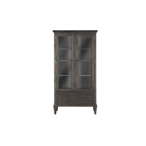 Bowery Hill Contemporary Curio Cabinet in Weathered Charcoal