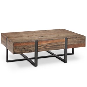 Bowery Hill Contemporary 54&quot x 34&quot Coffee Table in Rustic Honey