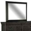 Bowery Hill Solid Beaded pine Wood Frame Traditional Peppercorn Landscape Mirror