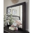 Bowery Hill Solid Beaded pine Wood Frame Traditional Peppercorn Landscape Mirror