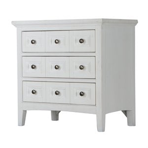 Bowery Hill Relaxed Traditional Soft White 3 Drawer Nightstand