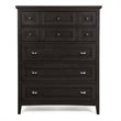 Bowery Hill Wood Relaxed Traditional Graphite 5 Drawer Chest