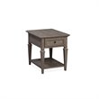 Bowery Hill Solid Pine Wood Traditional Rectangular End Table in Gray