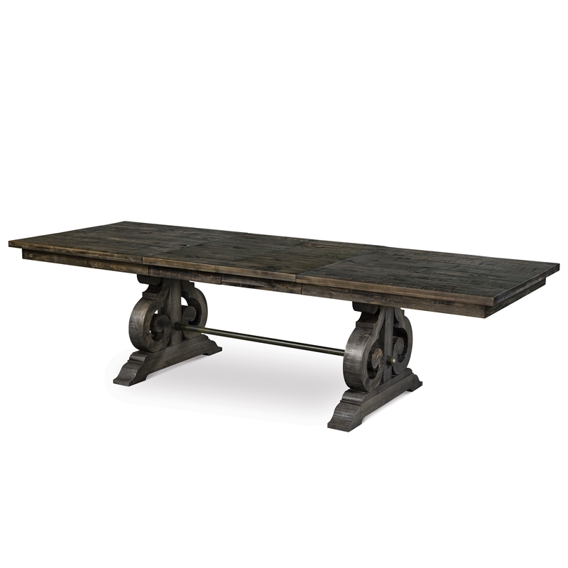 Bowery Hill Wood Traditional Rectangular Dining Table in Chocolate