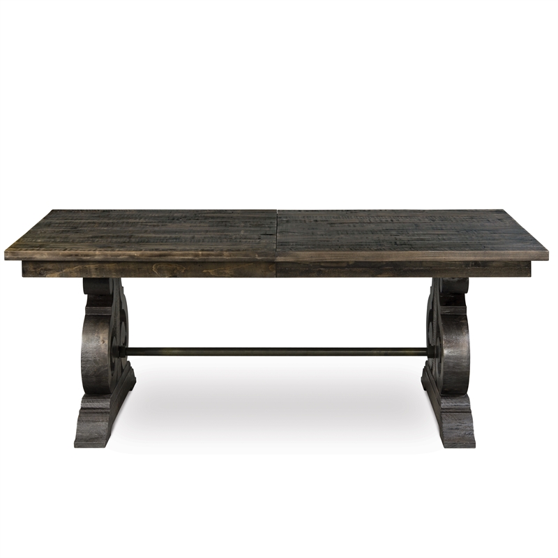 Bowery Hill Wood Traditional Rectangular Dining Table in Chocolate