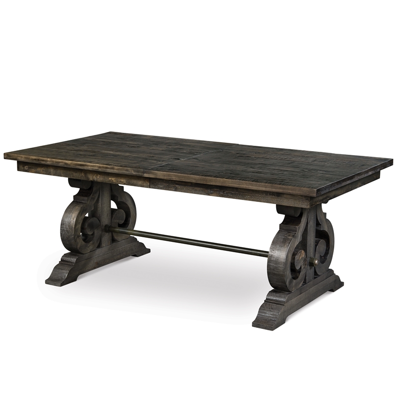 Bowery Hill Wood Traditional Rectangular Dining Table in Chocolate