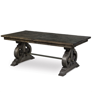 Bowery Hill Wood Traditional Rectangular Dining Table in Chocolate