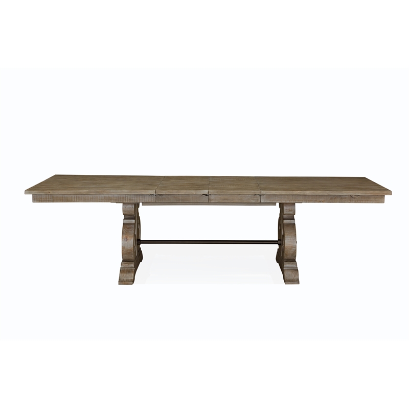 Bowery Hill Wood Traditional Rectangular Dining Table in Gray Finish