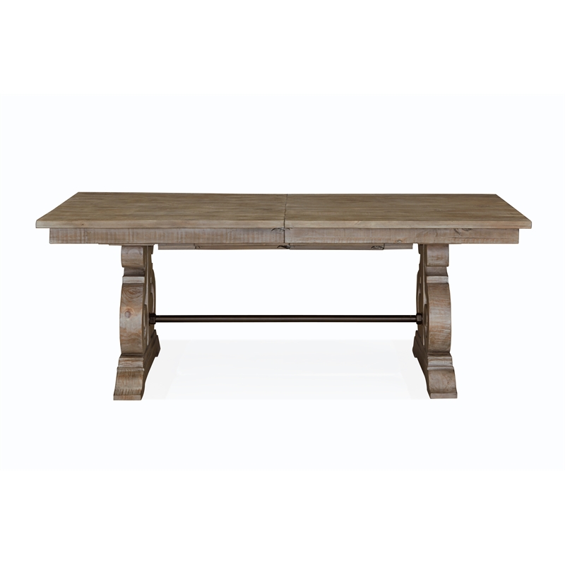 Bowery Hill Wood Traditional Rectangular Dining Table in Gray Finish