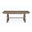 Bowery Hill Wood Traditional Rectangular Dining Table in Gray Finish