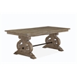 Bowery Hill Wood Traditional Rectangular Dining Table in Gray Finish
