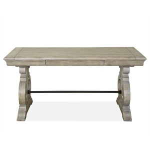Bowery Hill Wood European Traditional Writing Desk in Gray Finish