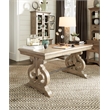 Bowery Hill Wood European Traditional Writing Desk in Gray Finish